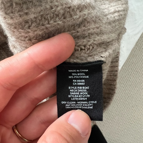 Theory Wool Boatneck Sweater Dress - Picture 4 of 4